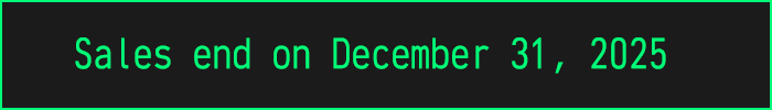 Sales end on December 31, 2025
